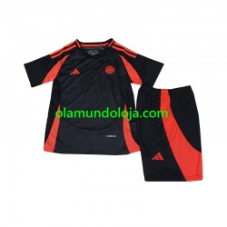 Camisola Colômbia Criança Equipamento Segundo 2024 Manga Curta